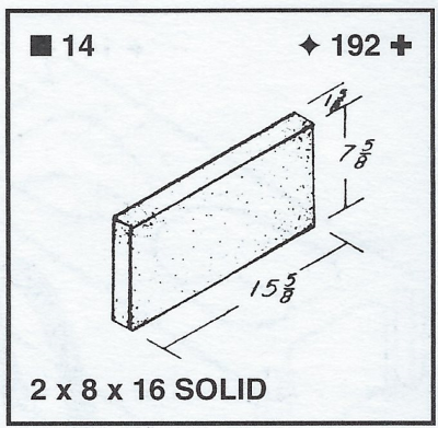 2 X 8 X 16 Solid