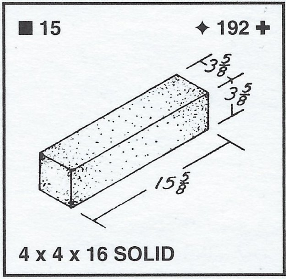 4 X 4 X 16 Solid