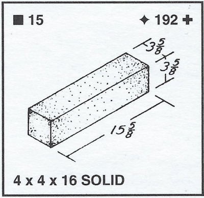 4 X 4 X 16 Solid
