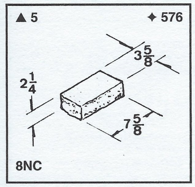 Concrete Brick, Split-Face Corner