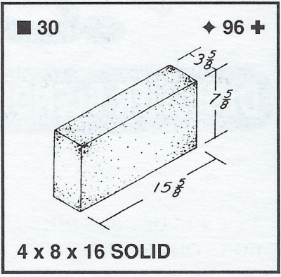 4 X 8 X 16 Solid