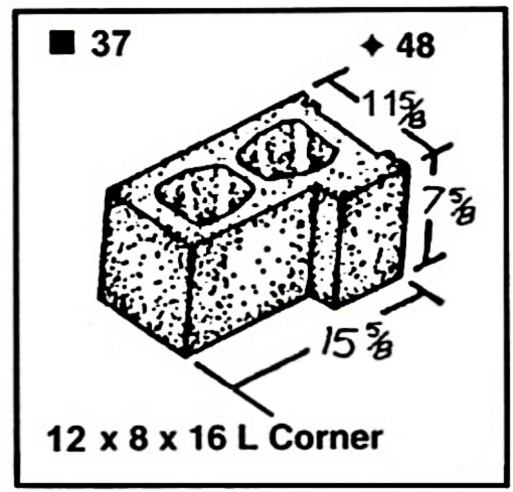 12 X 8 X 16 L-Corner Light-Weight