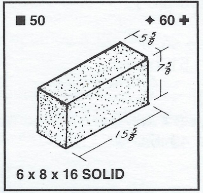 6 X 8 X 16 Solid