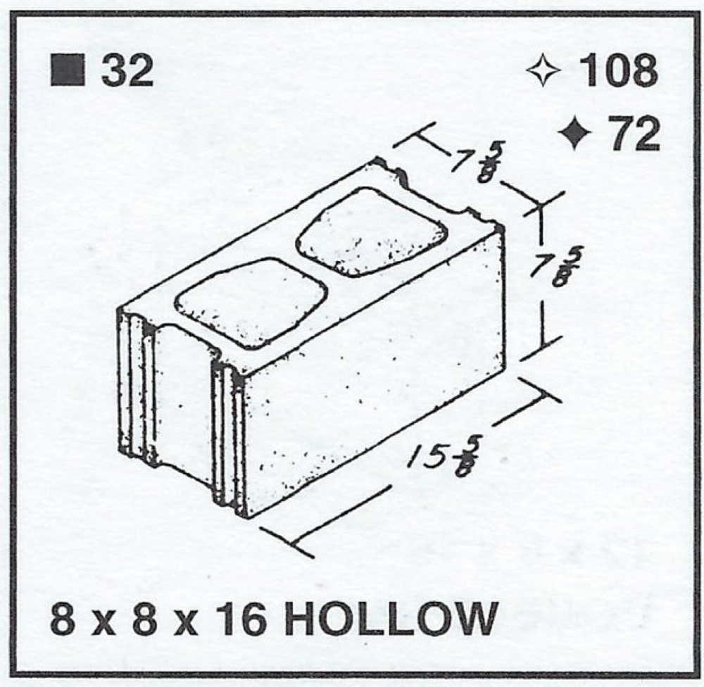 8 X 8 X 16 Hollow Light Weight