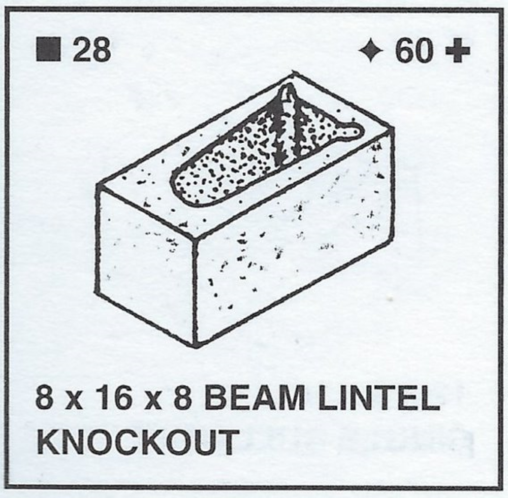 8 X 16 X 8 Beam Lintel