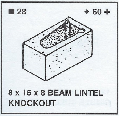 8 X 16 X 8 Beam Lintel