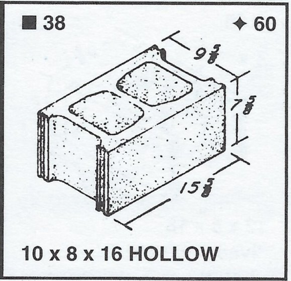 10 X 8 X 16 Hollow Medium Weight