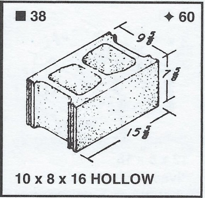 10 X 8 X 16 Hollow Medium Weight