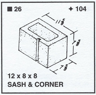 12 X 8 X 16 Sash Light Weight