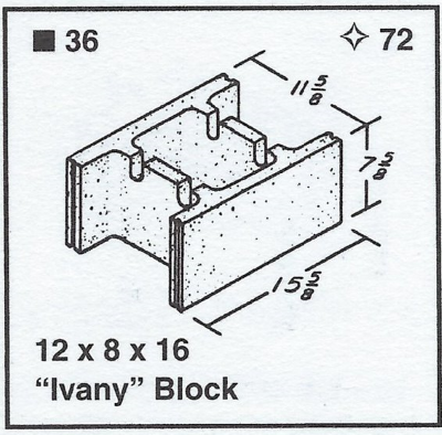 12 X 8 X 16 Rebar Block