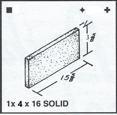 1 X 4 X 16 Solid