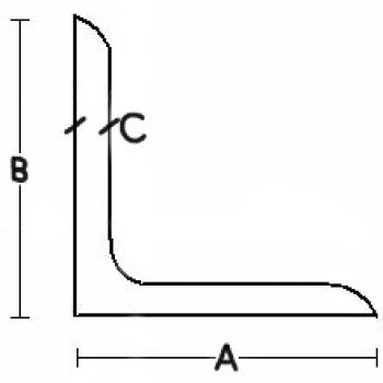 36" Angle Iron 4x3-1/2 X 1/4"